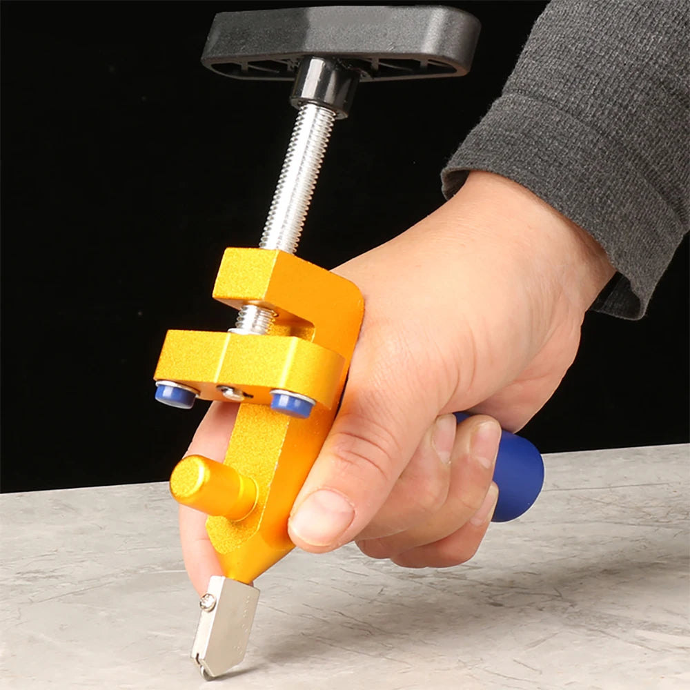 Upgraded 2-in-1 Glass & Ceramic Tile Cutter Kit Diamond Wheel Roller Breaker Pliers Set for Professional Precision Cutting Work