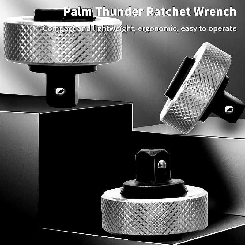 3pc Ratchet Wrench Set: Compact, Labor-saving, Features 1/2'', 3/8'', 1/4'' Socket and Adjustable Size