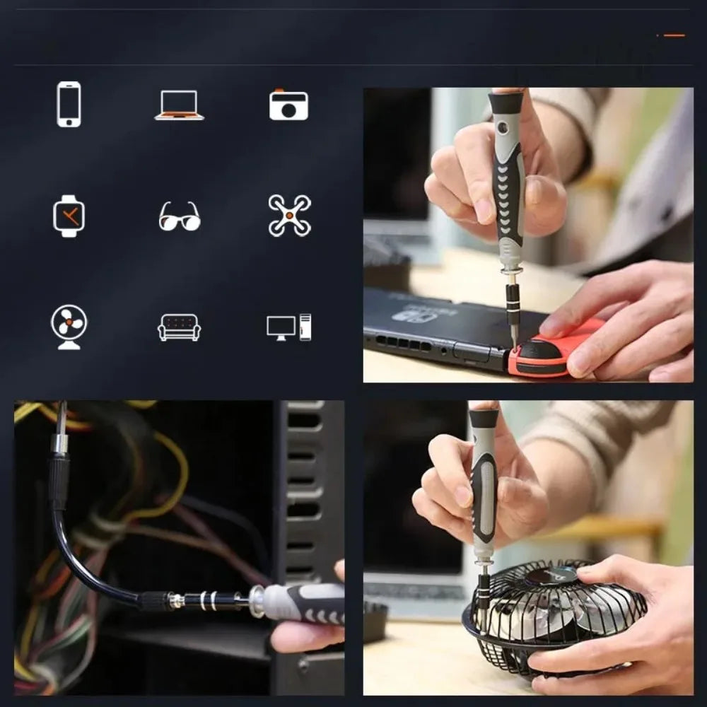 Screwdriver Set  Magnetic Screw Bit Kit WOZOBUY With Electrical Driver Remover Wrench Repair Phone PC Tools