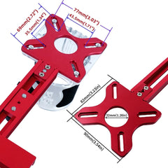 3-in-1 Router Circle Cutting Jig, Woodworking Milling Groove Bracket, Aluminum Circular Auxiliary Tool
