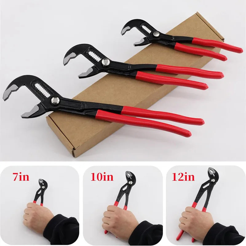 Quick Adjust V Jaw Tongue Groove Pliers 7/10/12inch V-Jaw Quick Adjust Tongue and Groove Pliers with Push-Lock and Cushion Grip