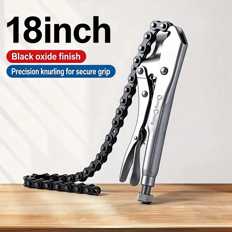 18 inch Clamp Pliers Locking Grip Wrench Pipe Wrench Versatile Chain Clamp Pliers for Mechanical Repairs Compound Leverage