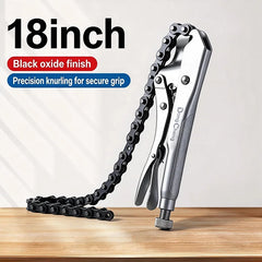 18 inch Clamp Pliers Locking Grip Wrench Pipe Wrench Versatile Chain Clamp Pliers for Mechanical Repairs Compound Leverage