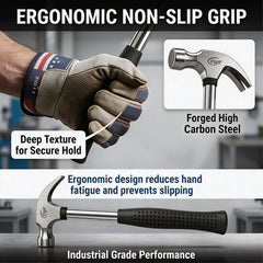Multifunctional Claw Hammer Ergonomic Handle Heavy Duty Striking Tool for Home Repair Construction & DIY