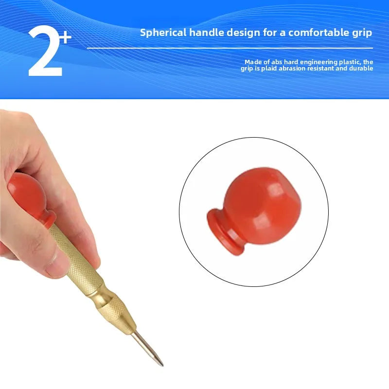 Center Punch, 130mm Automatic Center Punch for Metal, Adjustable Impact Spring Loaded Center Punch Tool