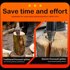 32/42/45/50MM Wood Splitter Drill Hammer Drill Firewood Splitter Driller Square/Round/Hex Shank Drill Bit Split Drilling Tool