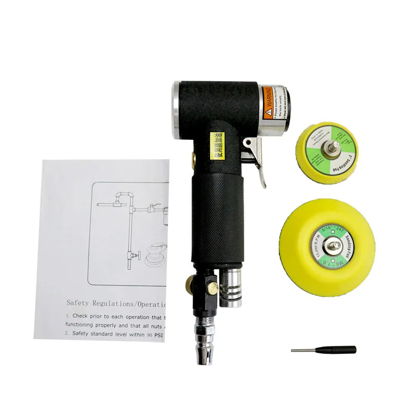 Orbit Air Sander Mini Pneumatic Grinding Machine Set for Car Polishing High Speed Air Powered Polisher Wax Air Tool
