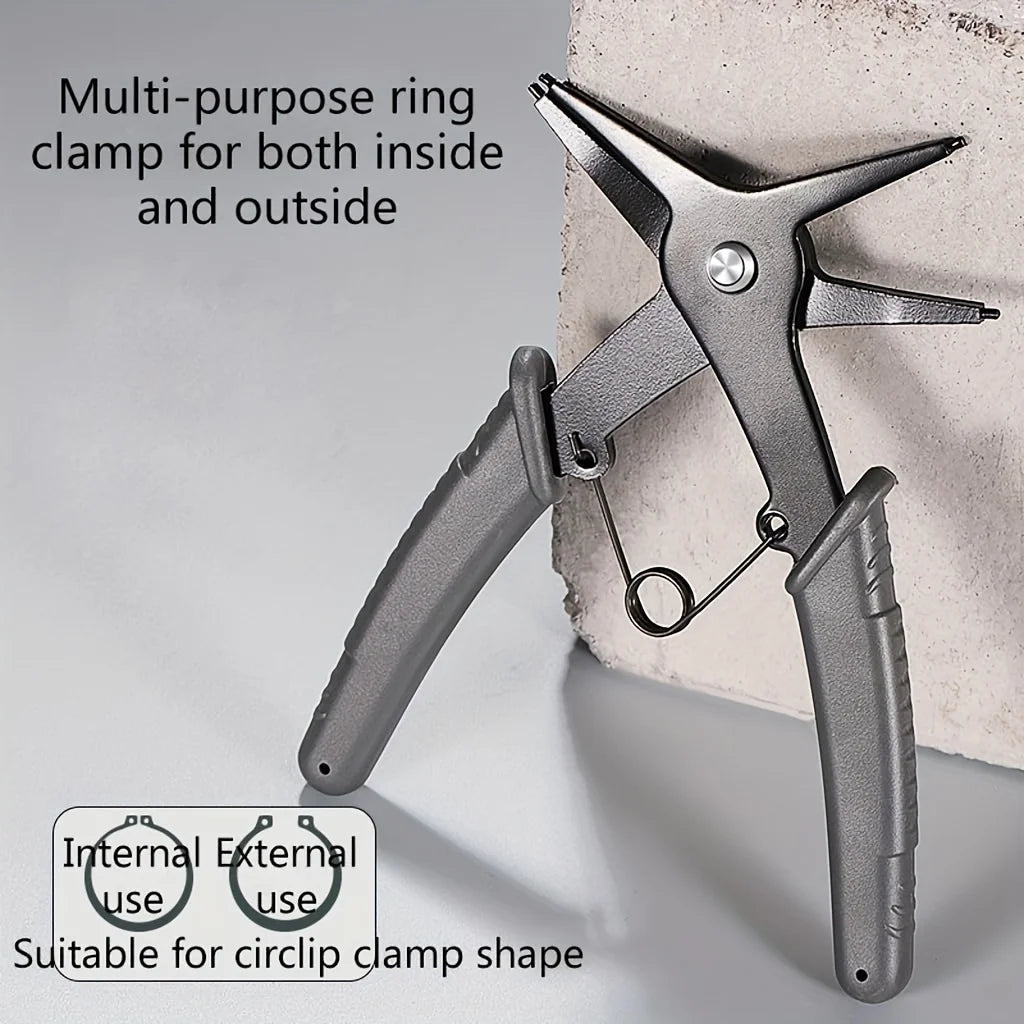 Snap Ring Pliers Dual Purpose Circlip Pliers Removing Reassembling Tool for Internal and External Snap Ring Black