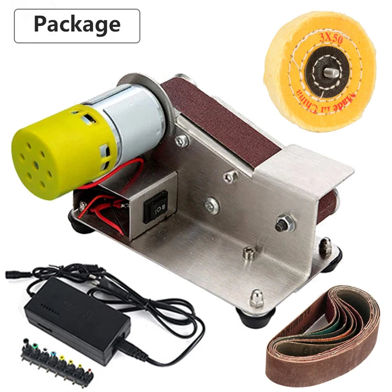 110V/220V Mini Electric Belt Sander DIY Polishing Grinding Machine