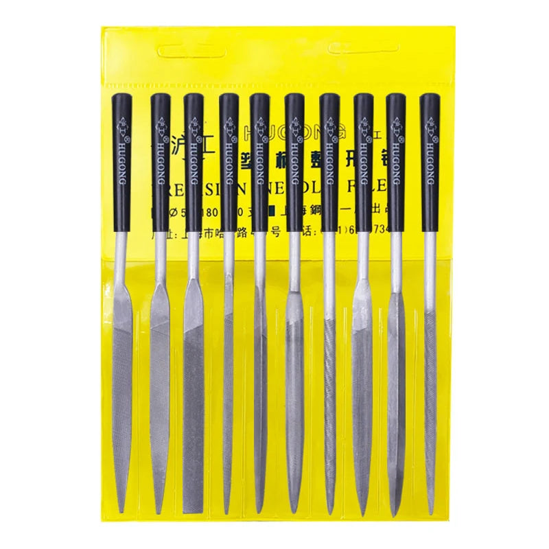 10pcs/set Steel Rasp Needl Filing Metal Needle File Set Wood Rasp Metal Polishing Hand File Tools