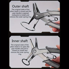 Snap Ring Pliers Dual Purpose Circlip Pliers Removing Reassembling Tool for Internal and External Snap Ring Black