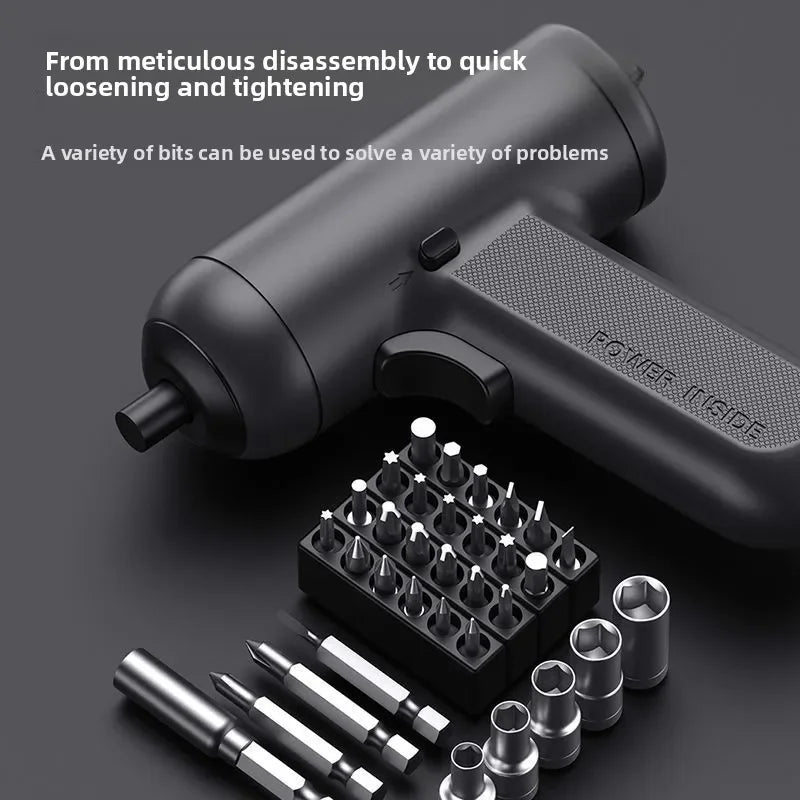 Multifunctional Cordless Electric Screwdriver, Rechargeable Set, Professional Household Small Fully Automatic Screwdriver Tool