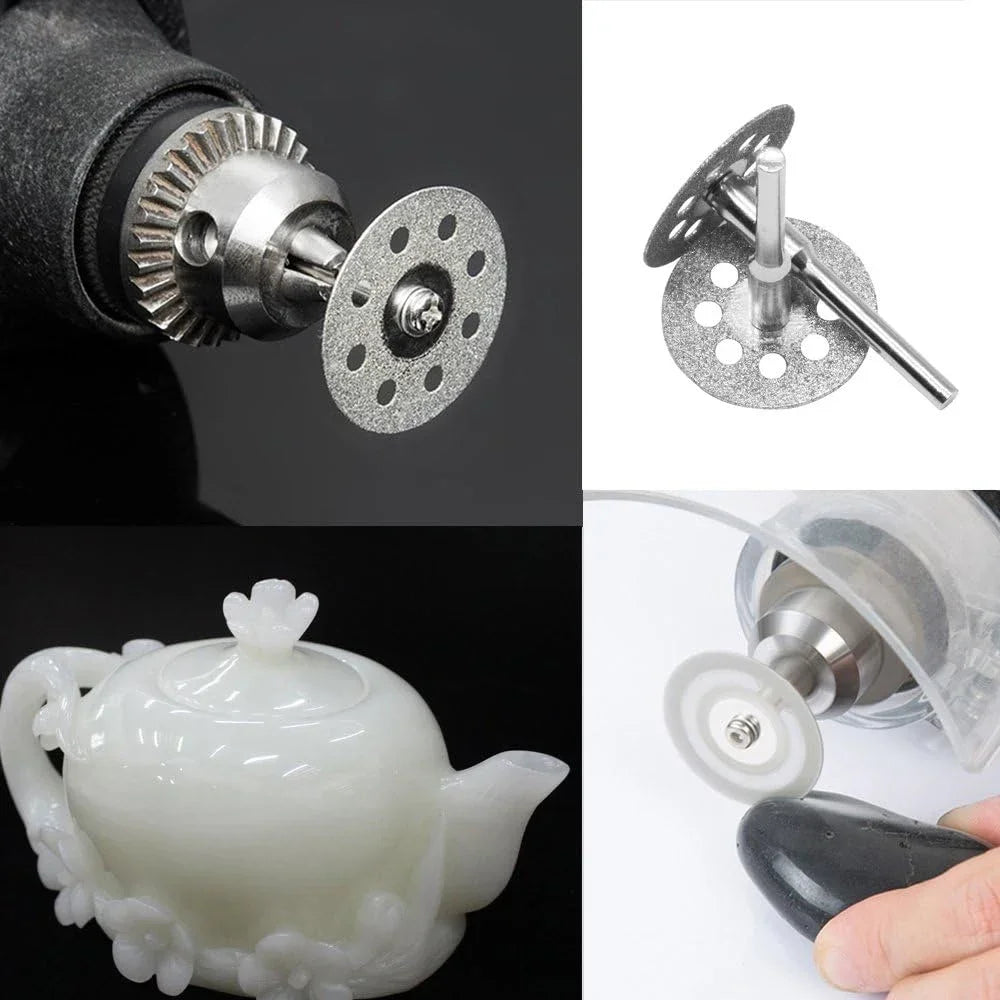 22mm Diamond Cutting Disc 3mm Grinding Wheel Mandrel for Metal Cutting Rotary Tool Electric Grinder Parts