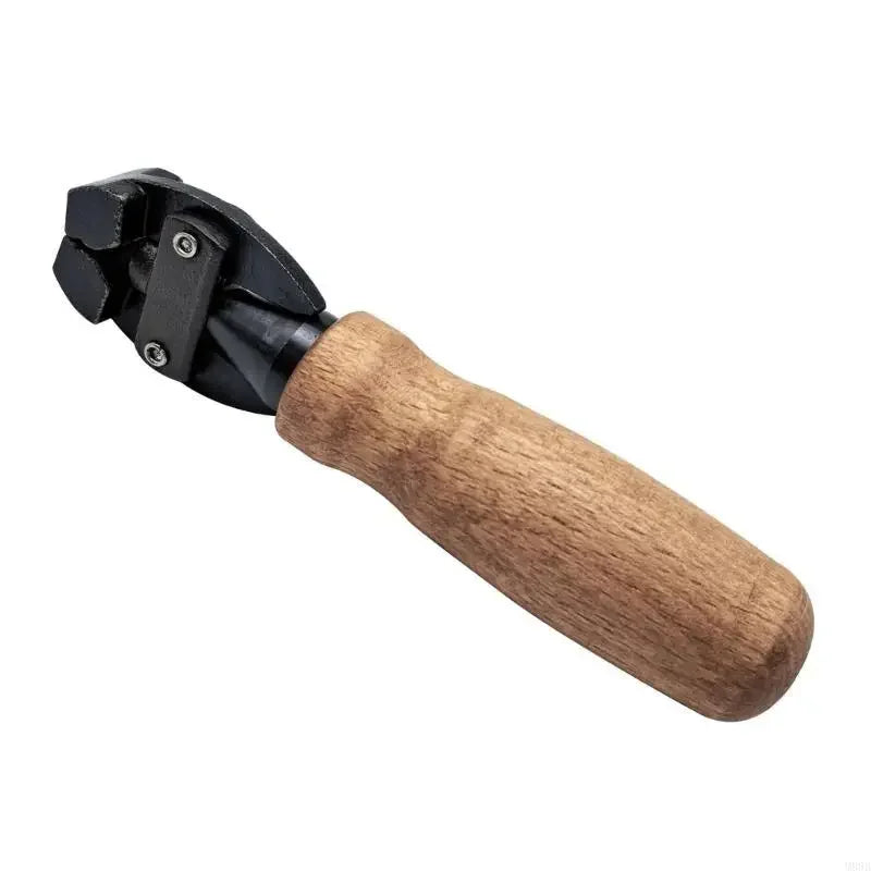 Ergonomic Wooden Grip Clamp 1.2cm Jaw Capacity Carbon Steel Hand Vise Tool