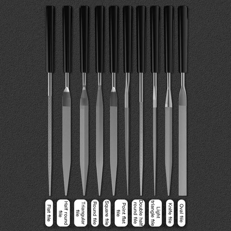 Steel Rasp Needl Filing For Metal Glass Stone Wood CarvingMetal Needle File Set Wood Rasp Metal Polishing Hand FileTools