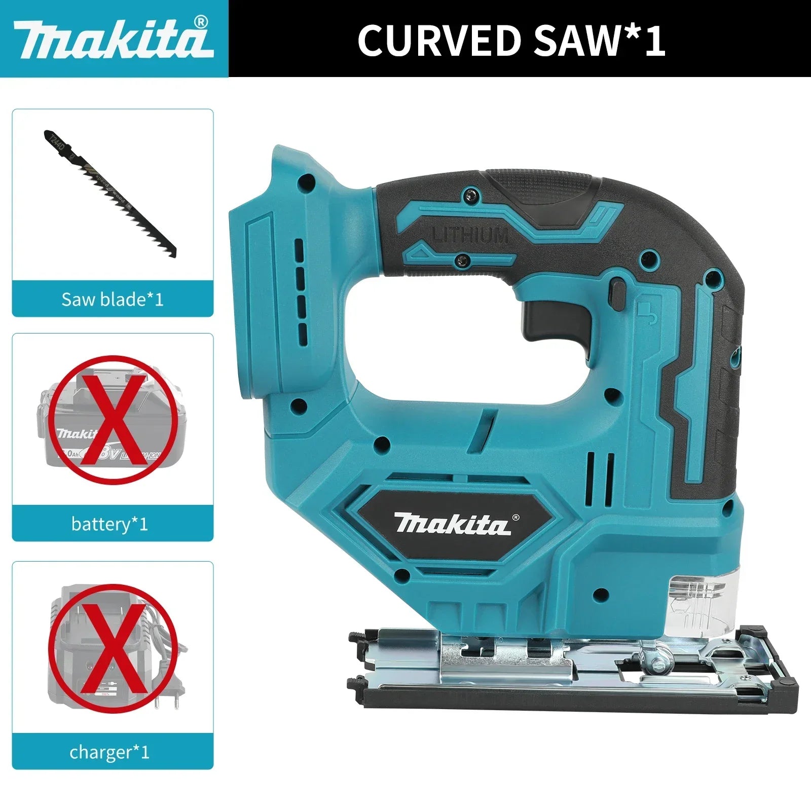 For Makita DJV182 Brushless Portable Carpenter Power Tool Jigsaw Electric Jig Cordless Barrel Handle Jigsaw