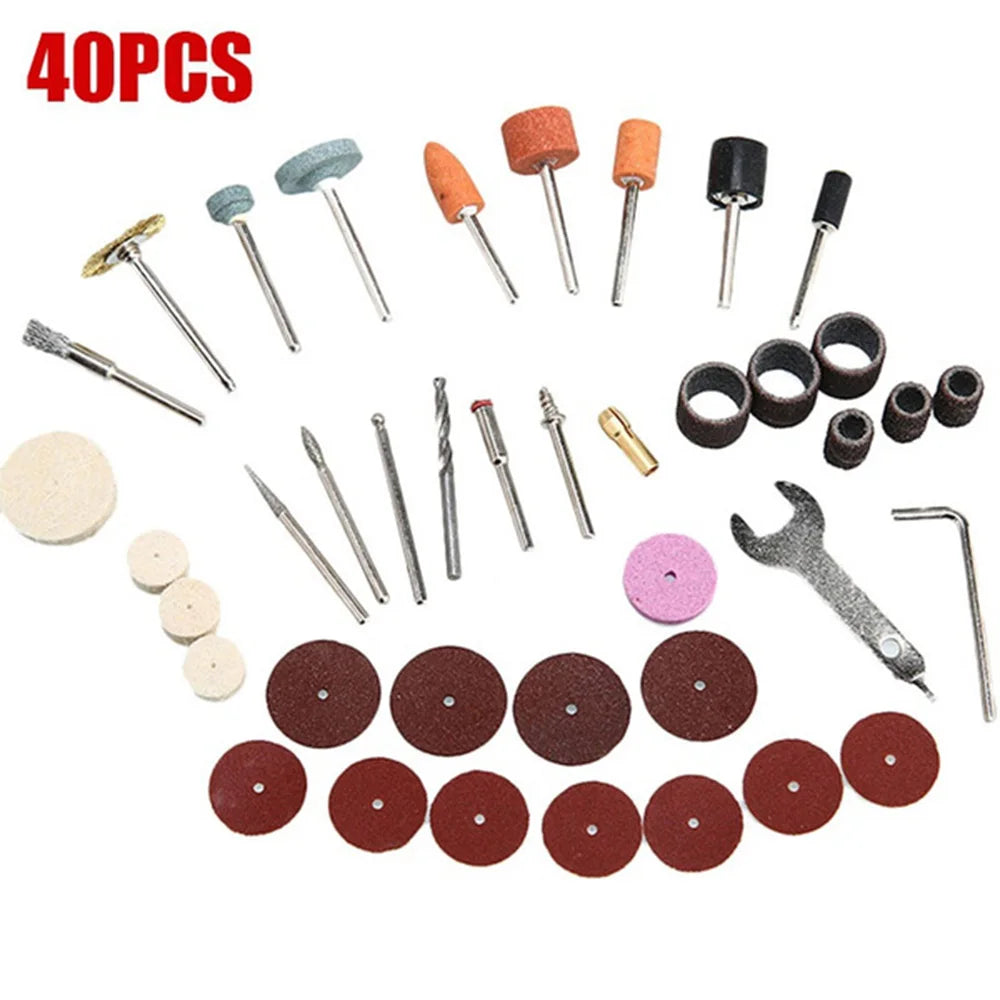 Rotary Tool Accessory Set for Power Drills Compatible with Dremel Includes Grinding Polishing Mini Saw Blades
