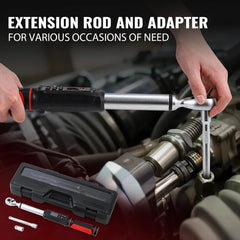 Digital Torque Wrench Set with 3/8-inch Drive, ±1% Accuracy, Suitable for Automotive and Bicycle Applications