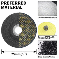 75mm Grinding Wheel 3" Angle Grinder Cutting Disc Metal Polishing Wheel Angle Grinder Accessories Abrasive Aperture 10/16mm