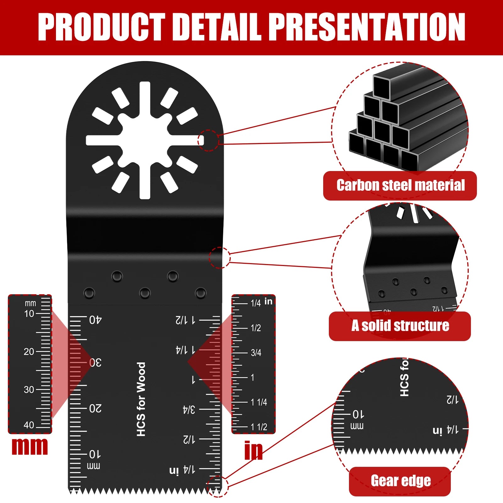 20/5pcs Oscillating Multi-Tool  Blade Bi-Metal Saw Blades Set Professional Wood/Metal Universal Quick Release Multitool Oscillat