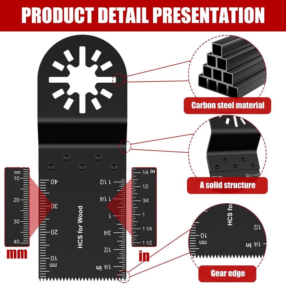 20/5pcs Oscillating Multi-Tool  Blade Bi-Metal Saw Blades Set Professional Wood/Metal Universal Quick Release Multitool Oscillat