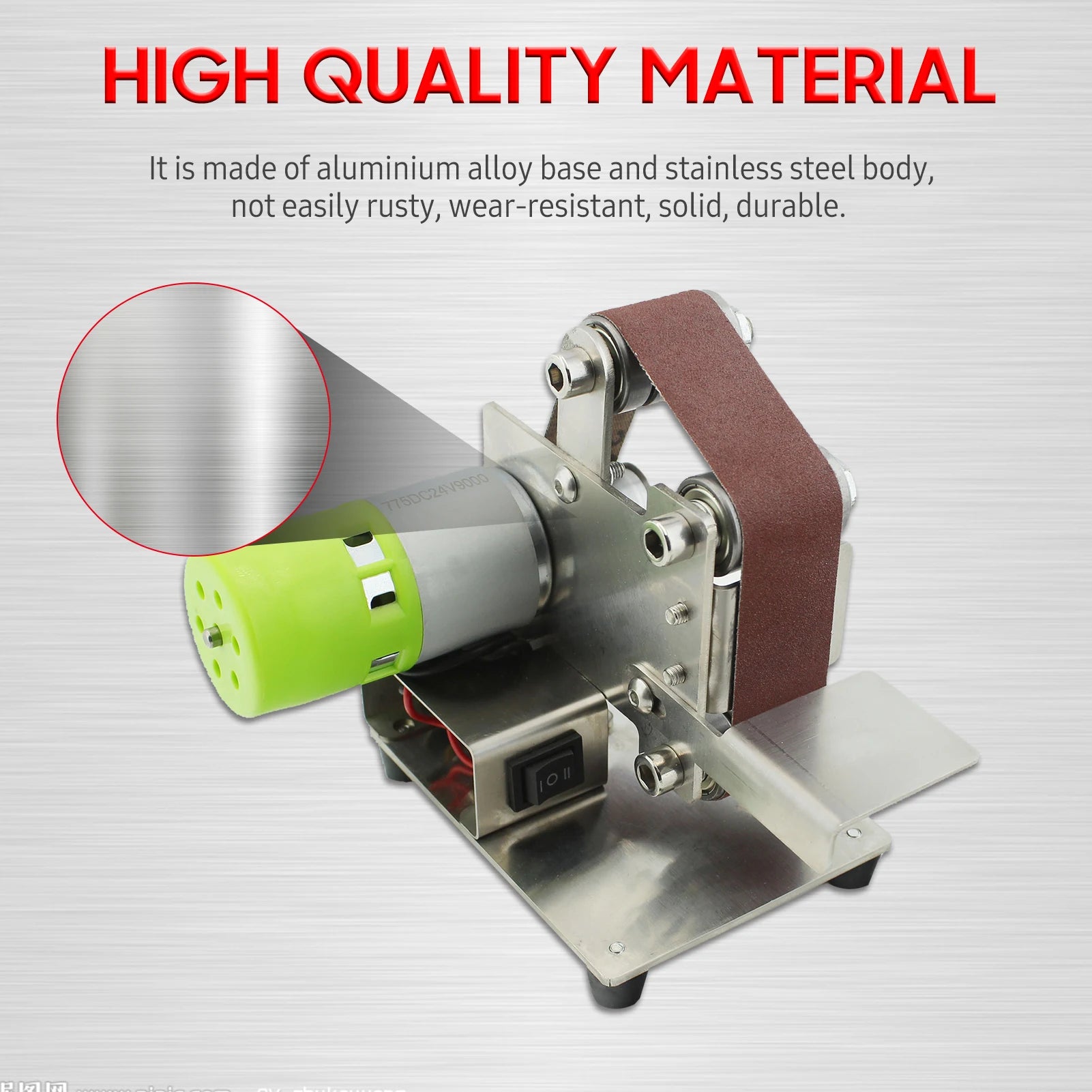 30mm Belt Sander Multifunctional Grinder Electric Belt Sander DIY Polishing Grinding Machine Wood Acrylic Cutter Edges Sharpener