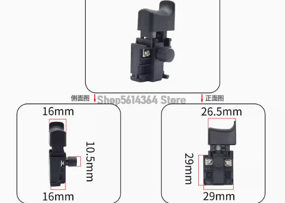 Electric Chainsaw Switch for 4-Inch 6-Inch Brushless Lithium Battery Mini Saws - Single-Hand Operation, Chainsaw Control Switch