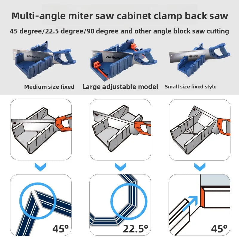 Morita Miter Saw Cabinet Kit 45 Degree Bevel Cutting Tool Back Saw for Plaster Line Cutting Multi Purpose Slanted Saw