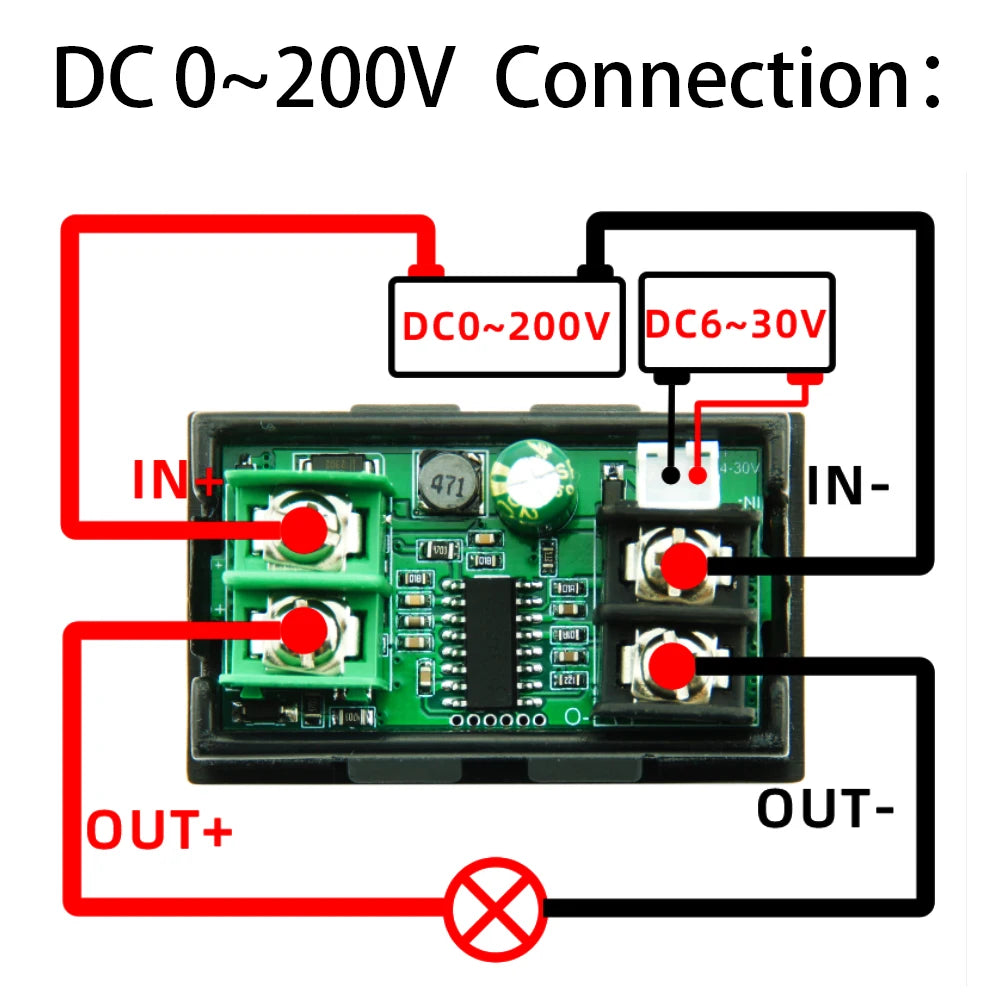 DC 0-200V 20A Digital Voltmeter Ammeter 8in1 Multifunction Tester IPS LCD Voltage Current Power Energy Test Meter