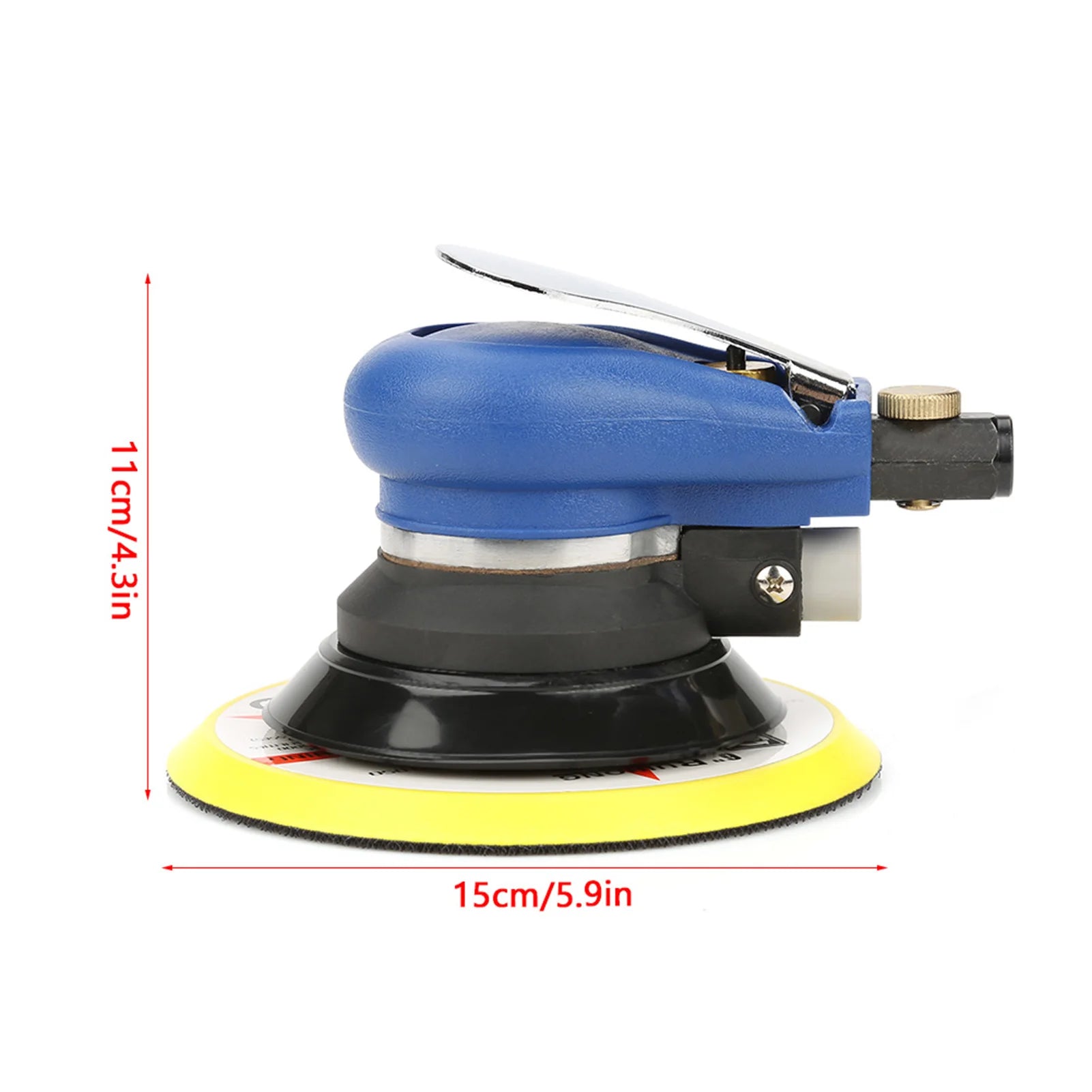 AT‑980 5"/6" Air Random Orbital Sander Round Polisher Pneumatic Hand Sanding Tool Random Orbital Sander Round Sander Sander