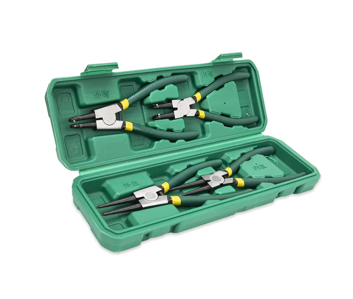 4 PCS Snap Ring Pliers Set With Storage Case 7 Inch Circlip Pliers Kit for Snap Ring Removal Tool Retaining