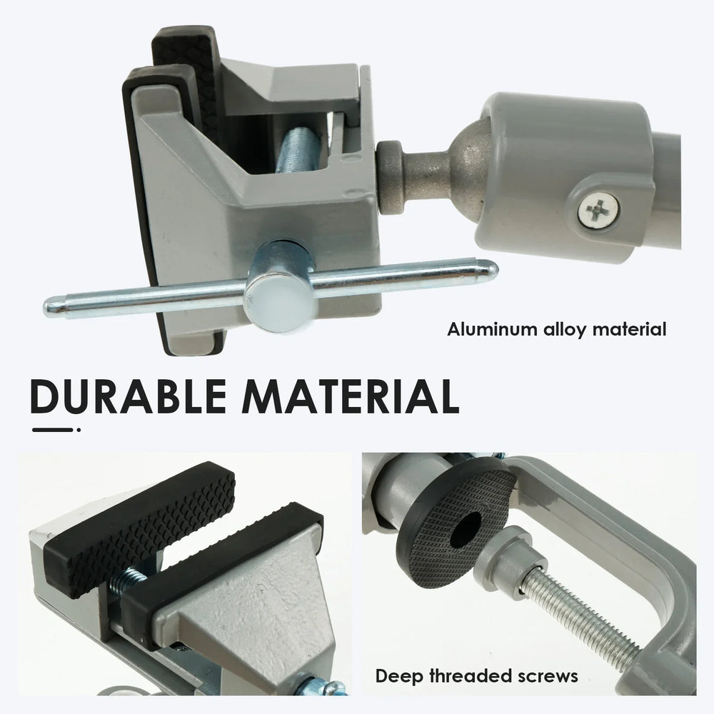 Tabletop Clamp Vice 360° Rotatable Table Vise Aluminium Alloy Work Bench Vise Portable Mini Bench Clamp Fixed Tool for Drilling