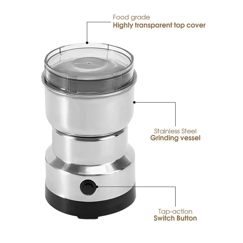 Electric Grinder Bean Grinding Tool Stainless Steel Milling Hine For Seeds Spices Herbs Multipurpose Nuts Coffee Grinder ﻿