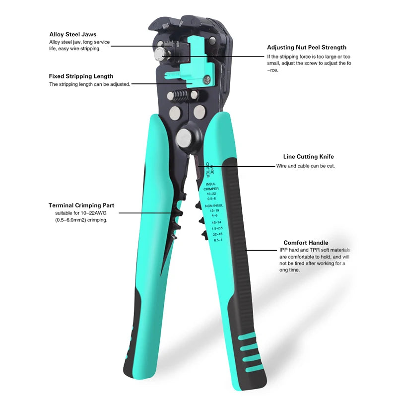 Wire Stripper Tools Multitool Pliers Automatic Stripping Cutter Cable Wire Crimping Electrician Repair Tools