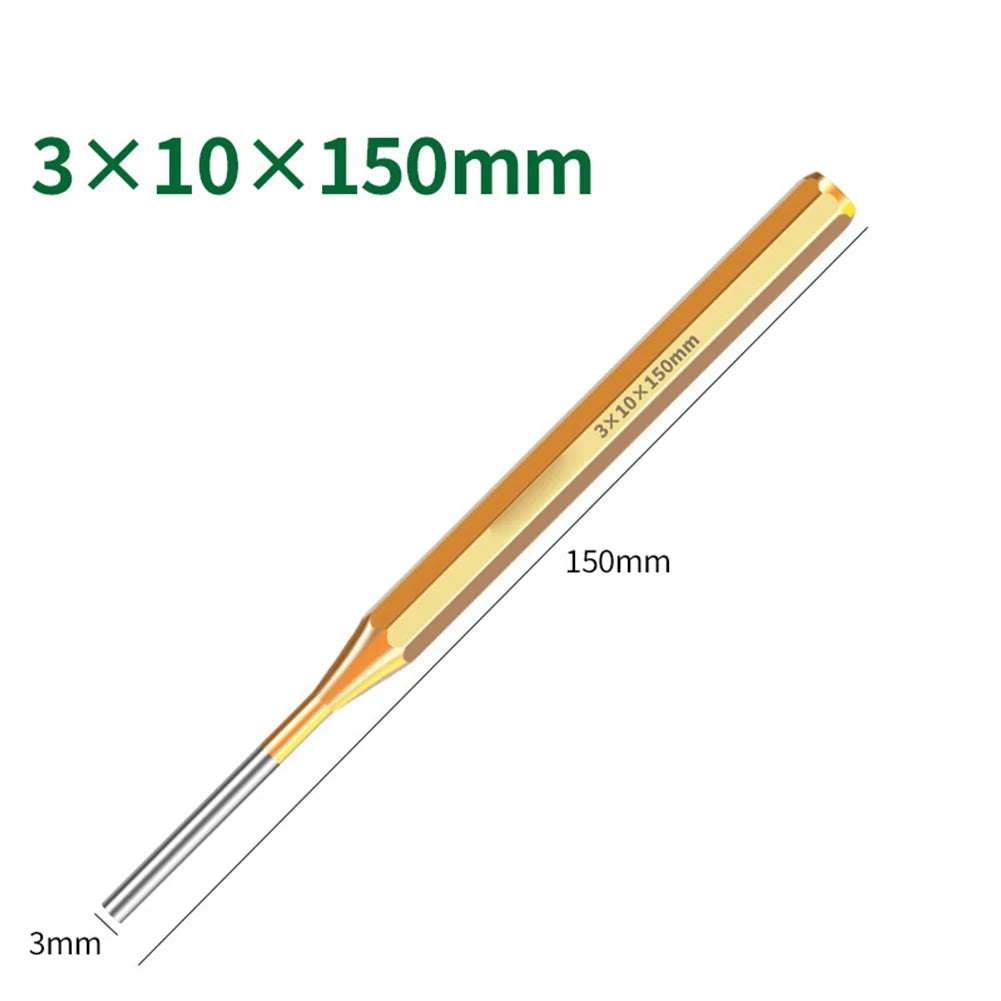 1pc Brass Punch 150mm Roll Pin Center Punch Tool 2/3/4/5 6 8 10mm Remover Heavy Duty Chisel Cone Punch For Machinery Maintenance