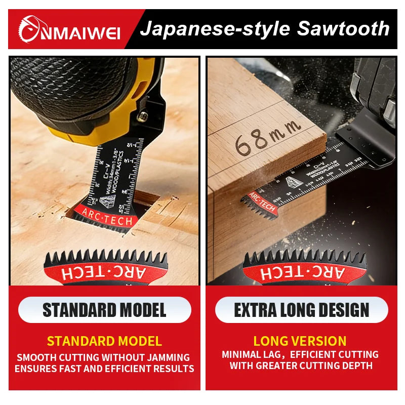 Oscillating Multi Tool Blades Japanese Teeth Arc Tech Curved Wood Cutting Blades Universal Oscillating Saw Bladesfor Power Tools