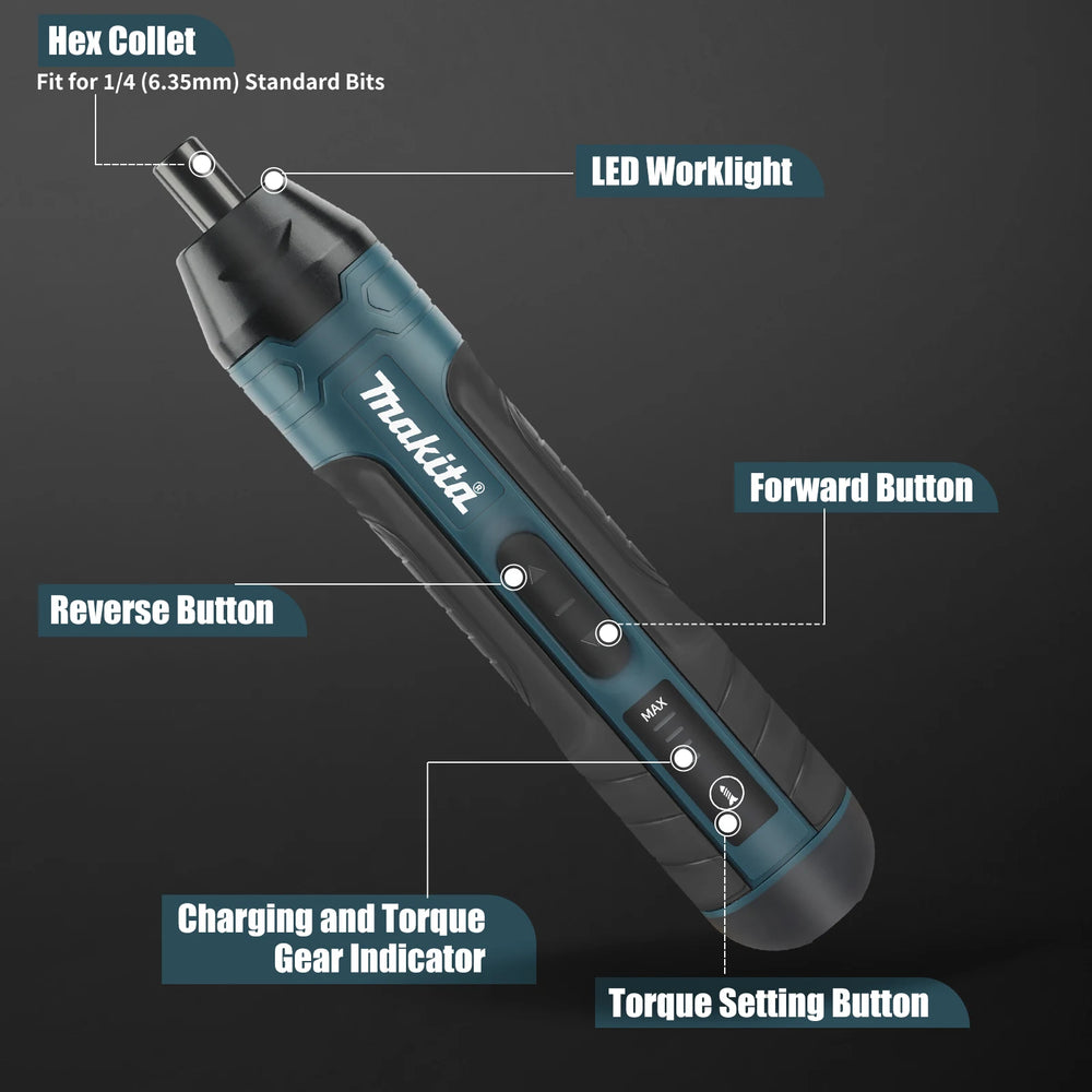 Makita New Cordless Electric Screwdriver | Professional Power Tool for Screw Installation & Removal