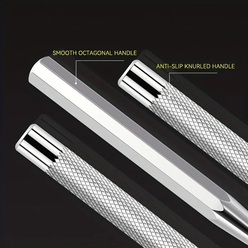 High Hardness Center Punch Non-slip Handle Tapered Punch Point Punch Locator Metal Drill Mark Center Punch Fitter's Chisel Punch