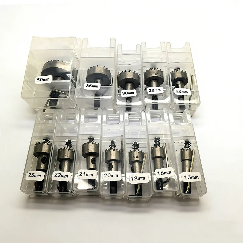 12Pcs HSS Hole Saw Cutter Set High Speed Steel Drill Bits for Stainless Steel Metal Wood Drilling Power Tool Accessories