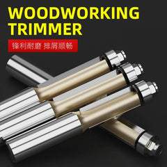 HUHAO Wood Router Bits Flush Trim Bit Top Bearing Carbide Milling Cutter Trimming Cutters Woodworking Tool Shank 1/2" 1/4 "