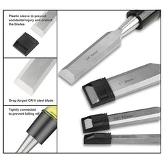 Woodworking Chisel Set Wood Carving Cutting Tools Professional Carpenter DIY Woodcut Flat Chisel Hand Kit Knife Manual Tools