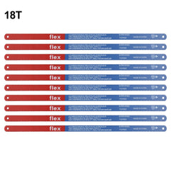 Model Hacksaw Blade Hand Saw Blade Optional Practical Wood cut Hand Reliable Saw 10PCS 14T/18T/24T 300mm Bi-Metal Blade Blades