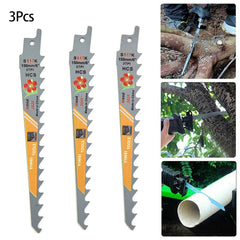 3Pcs 150mm HCS Reciprocating Saw Blades For Wood Metal PVC