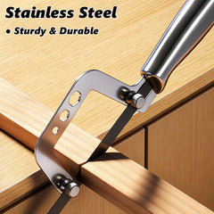 Mini Hacksaw Stainless Steel Frame Handmade Small Hacksaw Household DIY Handheld Saw for Wood / Plastic / Metal Cutting