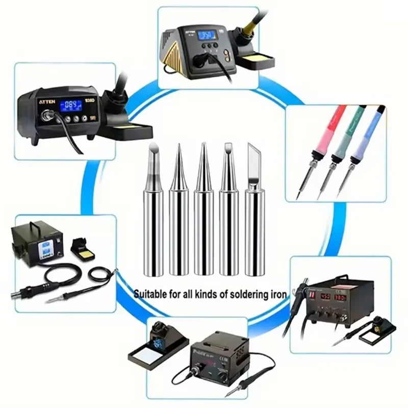 5 pieces of soldering irons with a 900M iron head set, hot bare copper electric iron heads