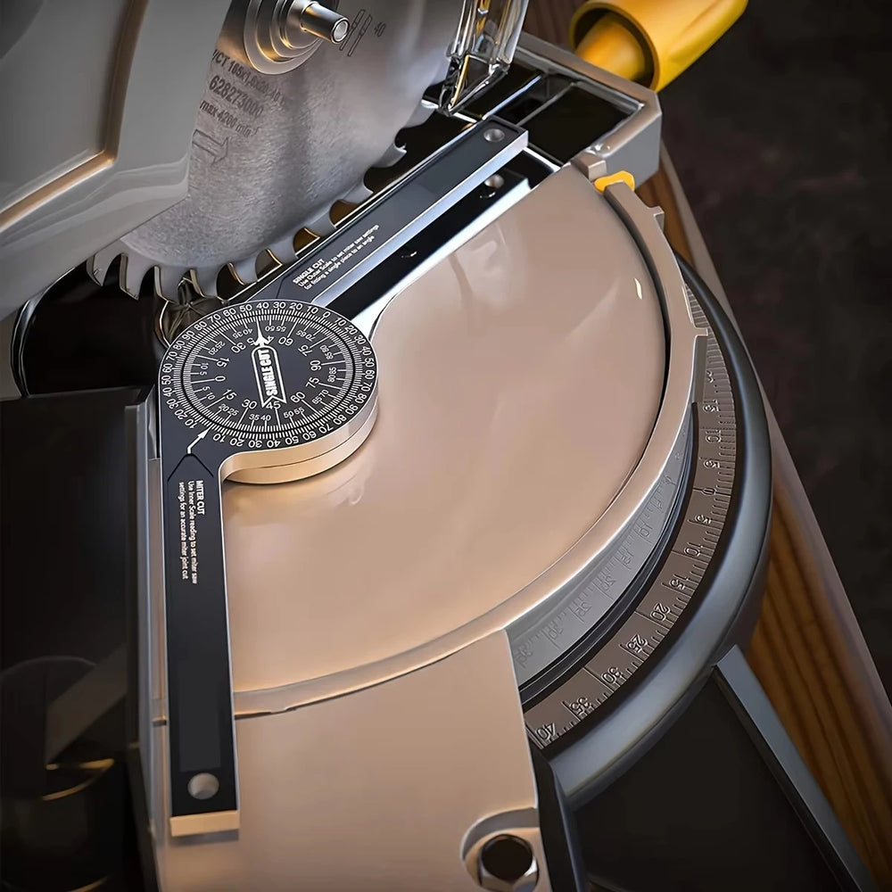 Miter Saw Protractor Featuring Precision Laser-Inside Outside Miter Angle Finder for Carpenters Plumbers and All Building Trades