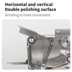 Belt Sanding Machine Electrical Polisher Machine Sharpening Machine Bench Grinder Variable Speed Mini Belt Sander Metal Sander