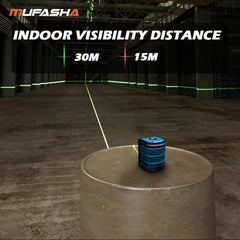Laser level 2-line Green Laser, Self-leveling, can be operated with one hand, ideal for indoor DIY renovation