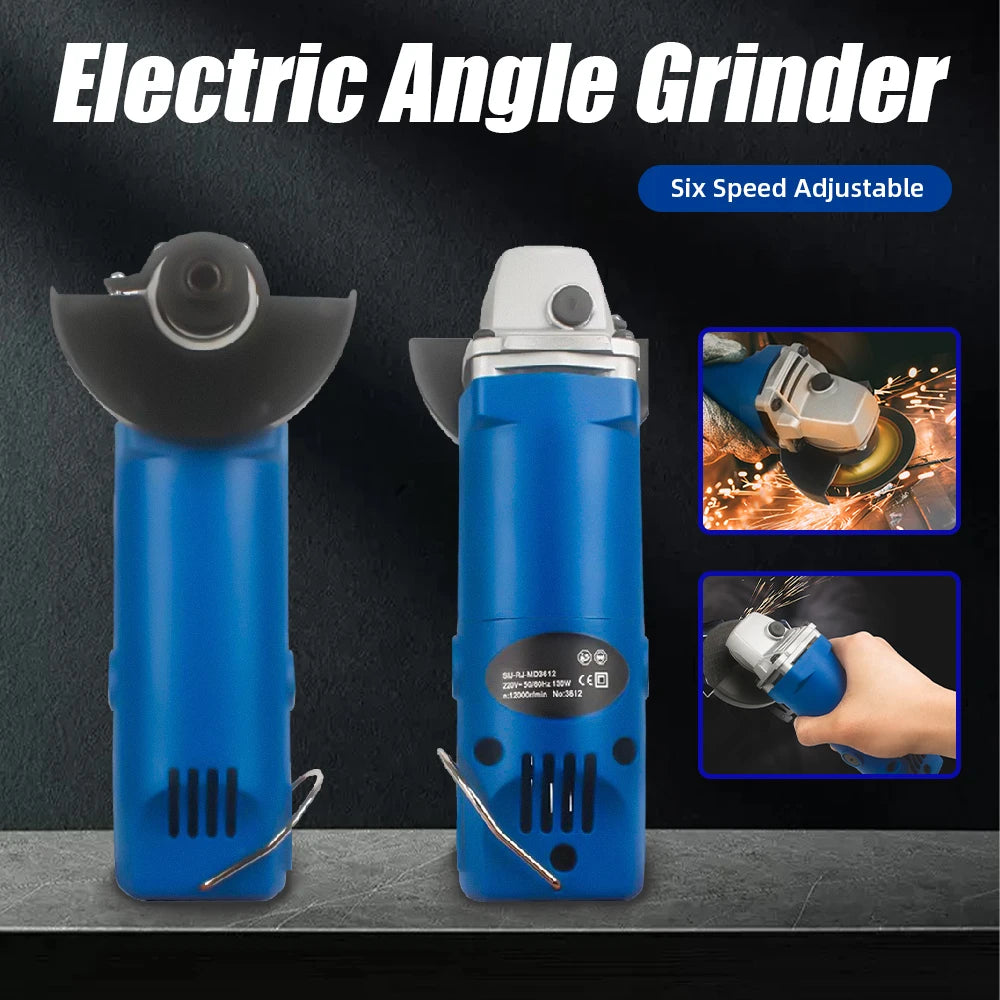 Electric Angle Grinder Polishing Machine 75mm 6 Speed Variable Grinding Machine Abrasive Tools Mini Grinder