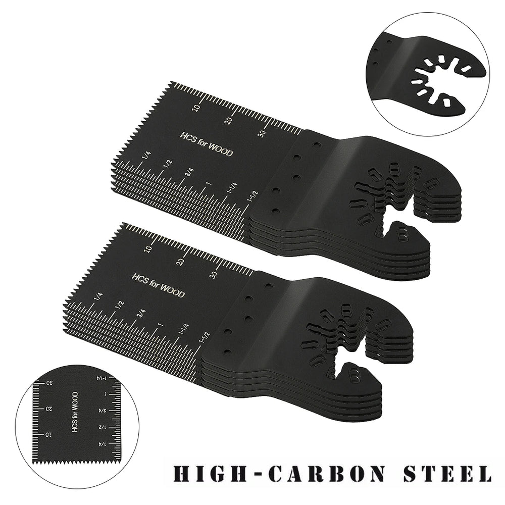 Saw Cutter Blade Accessories Oscillating Multi Tool Saw Blades for Renovator Power Wood Cutting Tools Bits 60/50/20/10/5 PCS